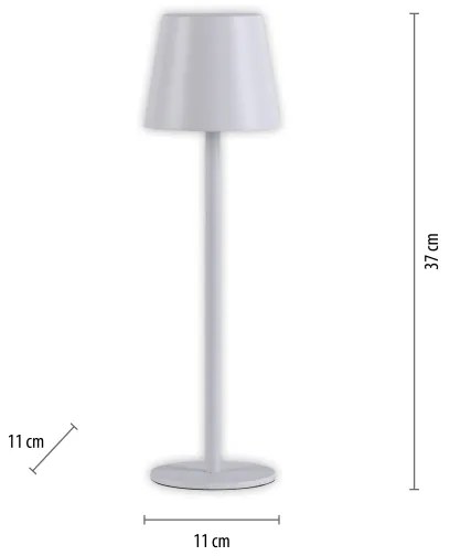 Leuchten Direkt 19250-16-LED Lampada ricaricabile da esterno EURIA LED/3W/5V IP54 bianco