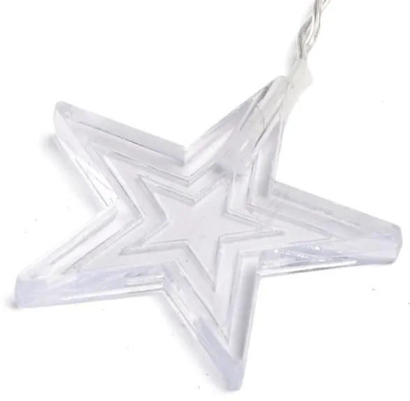 Aigostar - Catena luminosa LED da esterno per Natale 168xLED 3x1,5m IP44 bianco caldo a forma di stelle