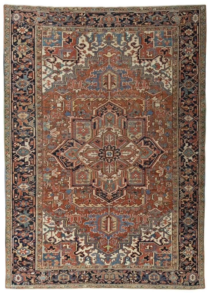 Heriz Tappeto persiano 240x340 Rosso (Iran) Annodato A Mano