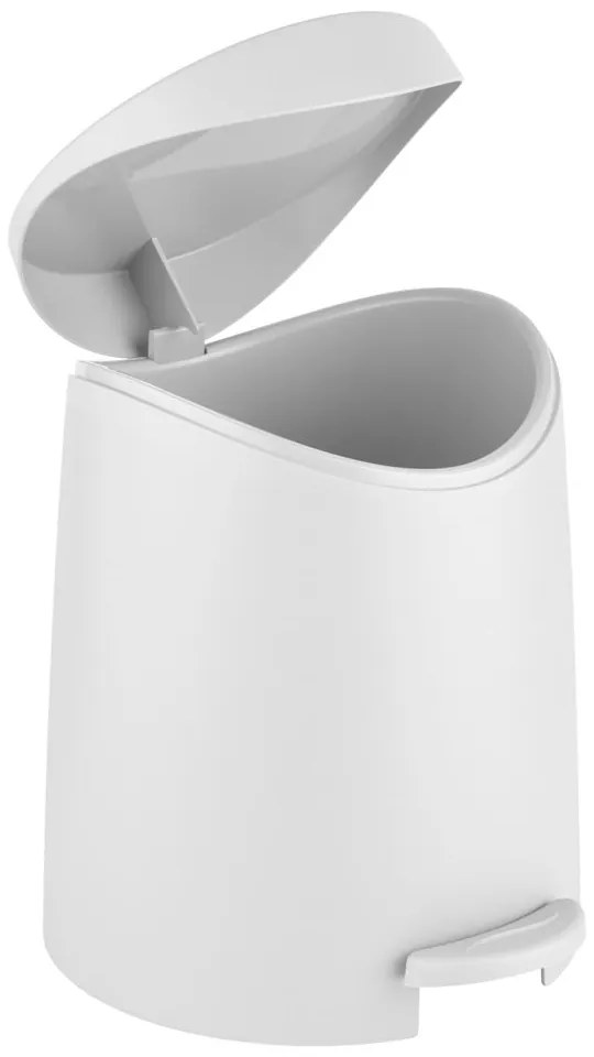 Cestino per la spazzatura bianco opaco in plastica con pedale 3 l Portes – Allstar