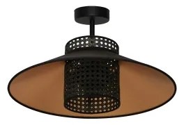 Duolla - Lampadario a plafone RIO RATTAN 1xE27/15W/230V diametro 45 cm nero/oro