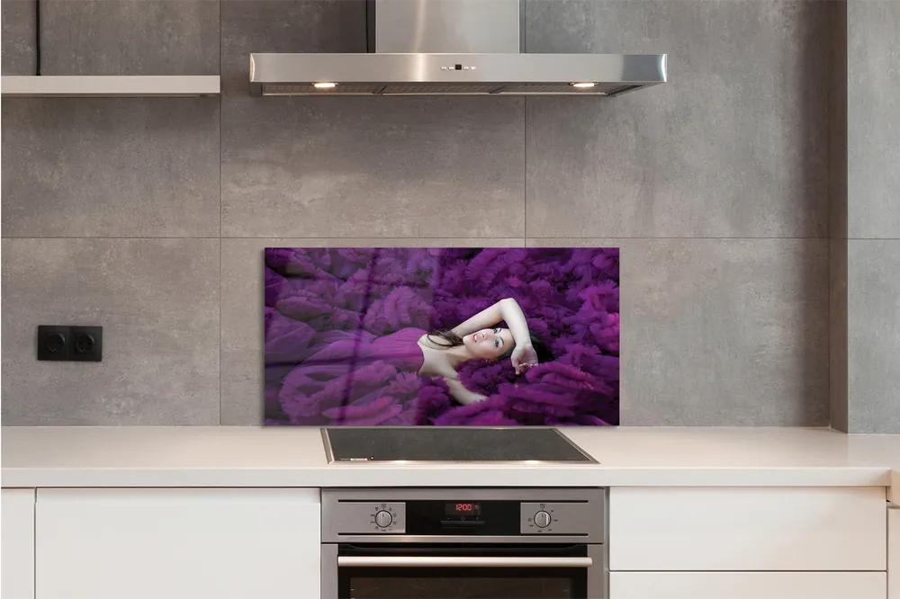 Rivestimento parete cucina Donna viola 100x50 cm