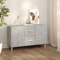 Credenza Grigio Cemento 100x36x60 cm in Legno Multistrato cod mxl 21107