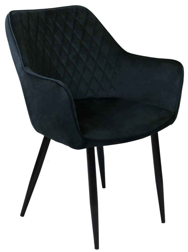 CARA - poltrona imbottita per sala da pranzo in velluto