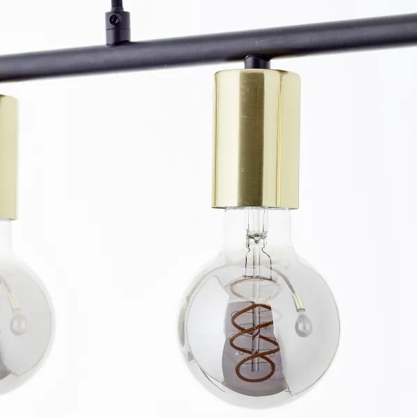 Brilliant - Lampadario a sospensione con cavo KERRY 5xE27/40W/230V nero/ottone