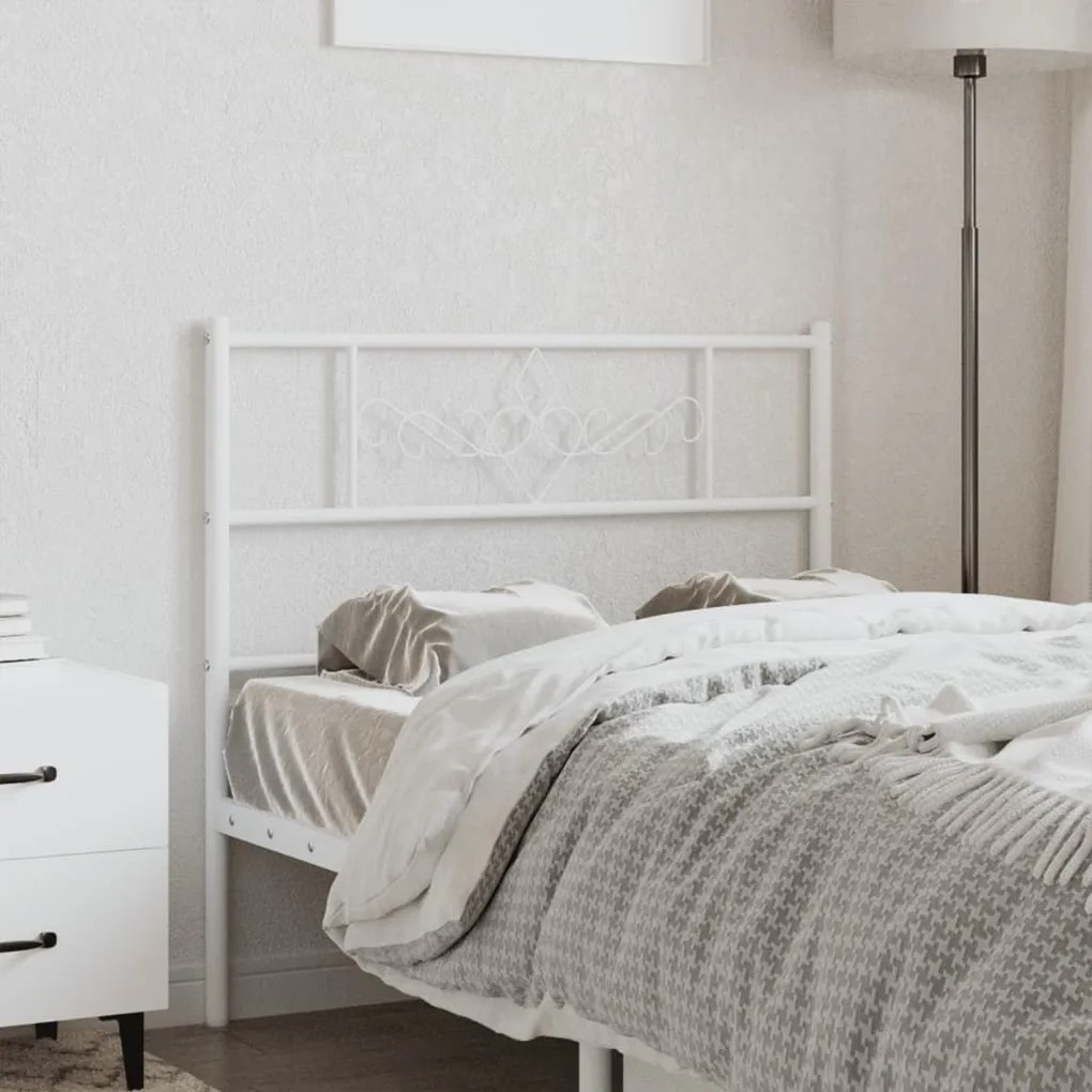 Testiera İn Metallo Bianco 75 Cm /