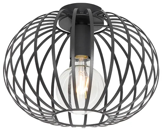 Plafoniera di design nera 30 cm - Johanna