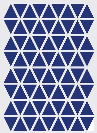 Ferm Living Adesivo murale Mini Triangle - Blau