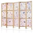 Paravento giapponese - Confetti-Style Terrazzo - Purple-Pink - Colorful Pattern