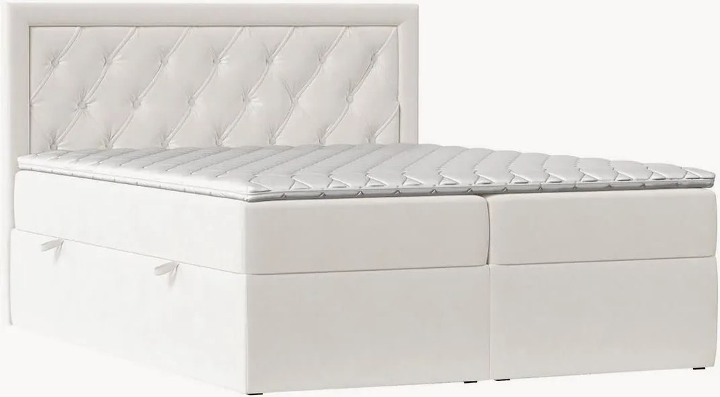 Letto boxspring in velluto fatto a mano con contenitore Maestro, H3