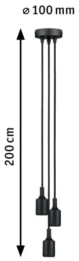 Paulmann 50382 - 3xE27/60W Cavo di alimentazione KETIL 230V