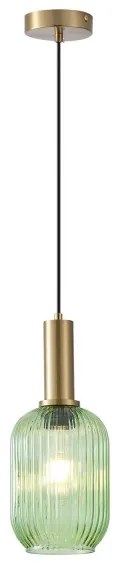 Lampadario a sospensione con filo 1xE27/15W/230V verde 13 cm