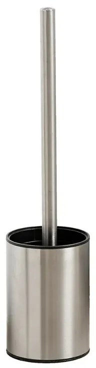 Portascopino bagno in acciaio inox finitura satinata e setole nere