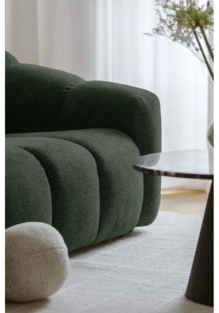 Divano angolare verde scuro (con penisola a destra/a L) Shell – Miuform