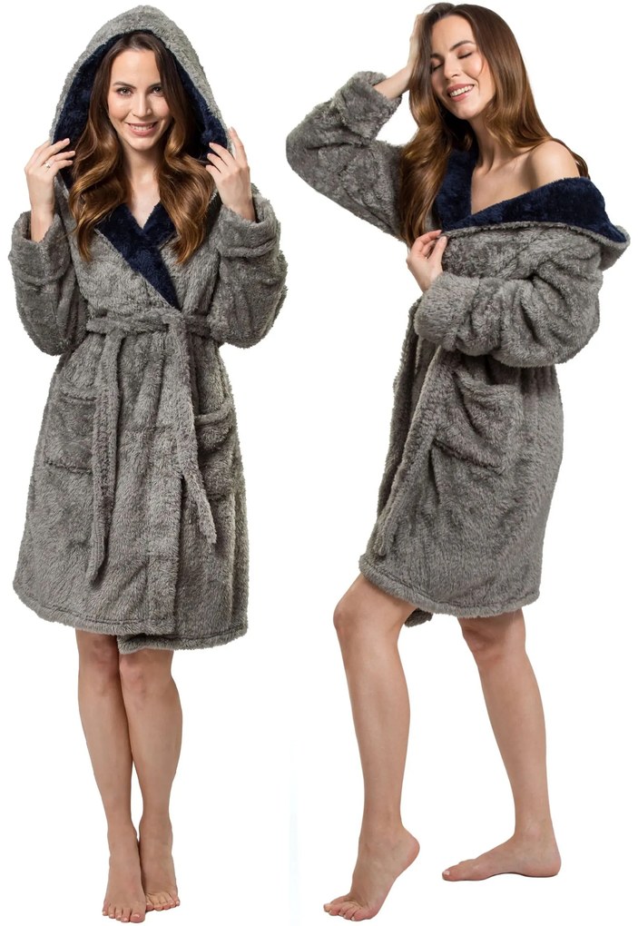 Accappatoio Jordan Grey-Navy M