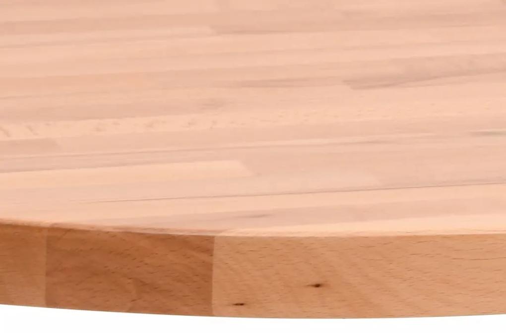 Piano per Tavolo Ø50x2,5 cm Rotondo in Legno Massello di Faggio