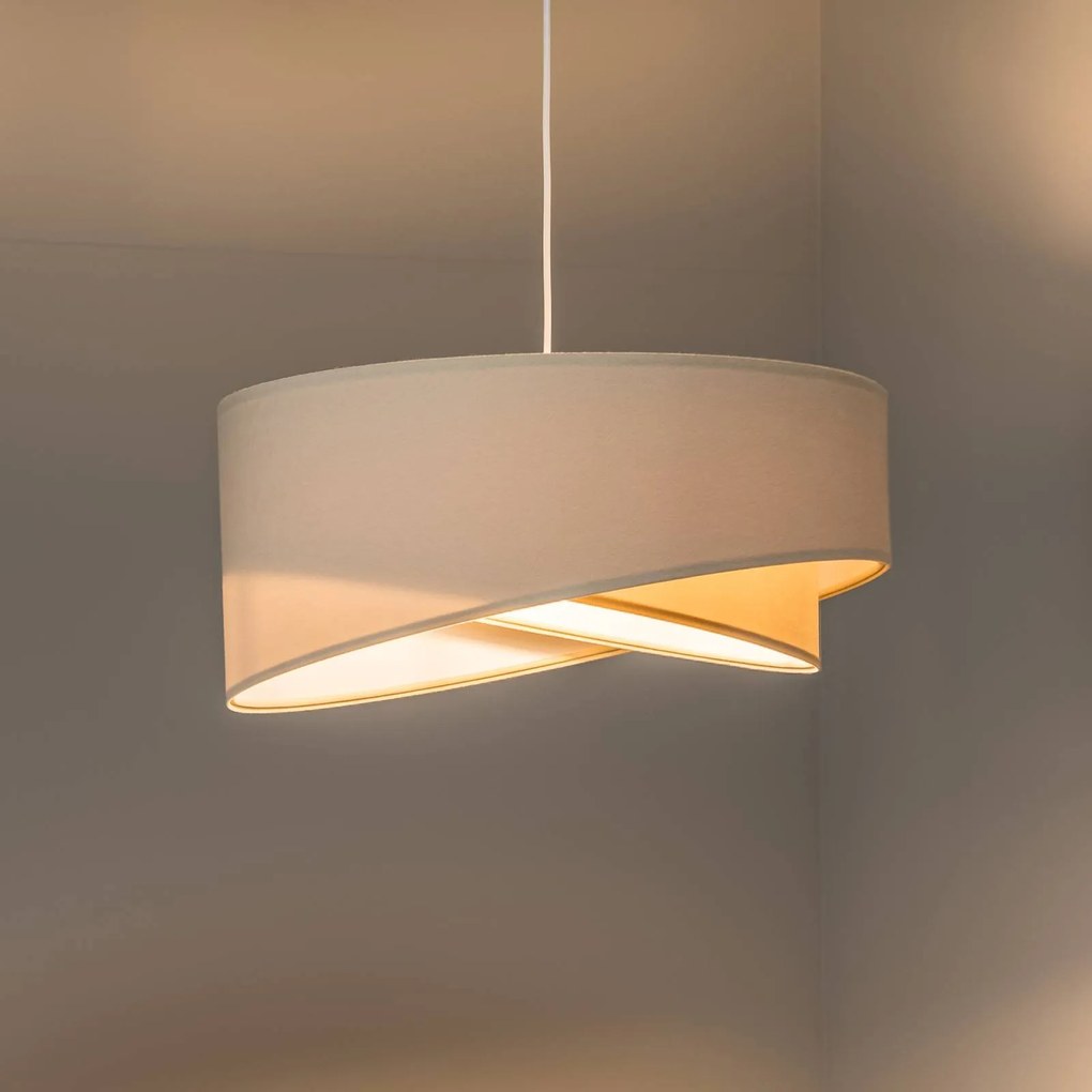 Lampada a sospensione Vivien Maco Design, dimmerabile, Crema / Ambra, Soggiorno / Sala da pranzo, Tessuto / Stoffa / Seta, Moderno, Lampada a sospensione