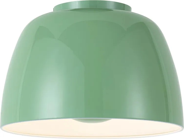 Plafoniera retrò verde con interno bianco, incl. LED dimmerabile a 3 fasi - Vera