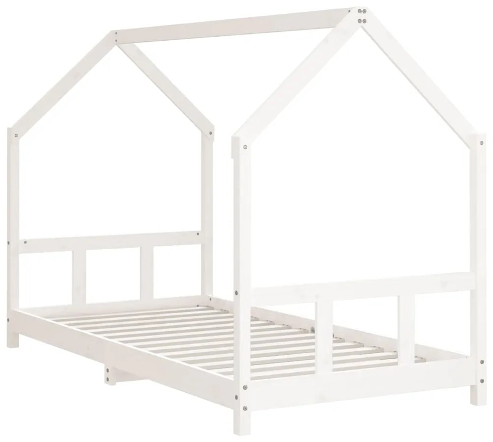 Giroletto per bambini bianco 90x200cm in legno massello di pino