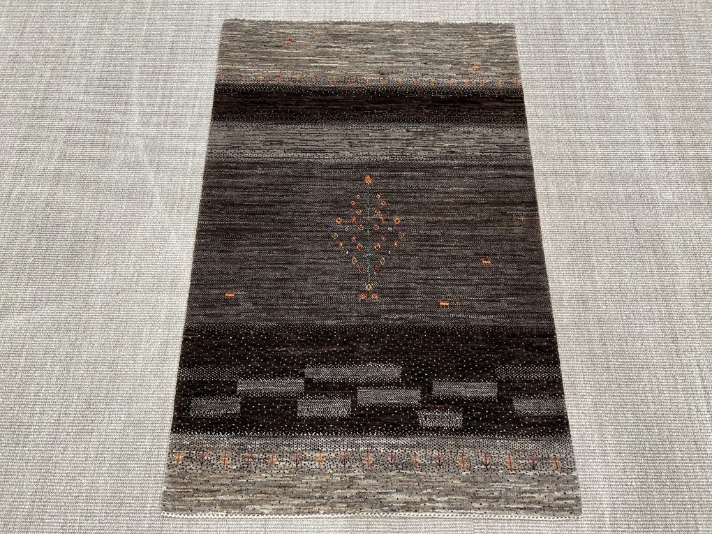 Loribaft Tappeto 100 x 150 Grigio (Iran) Annodato A Mano