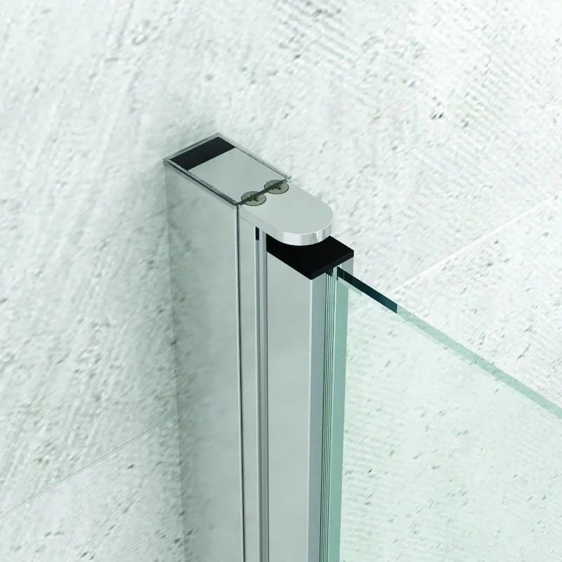 Kamalu - Box doccia 100x80 cm apertura soffietto 80 e lato fisso 100 cm| KS7000