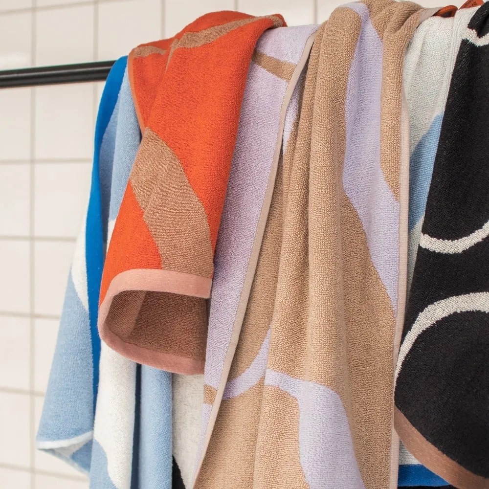 Asciugamano in cotone biologico bianco e nero 70x133 cm Nova Arte - Mette Ditmer Denmark