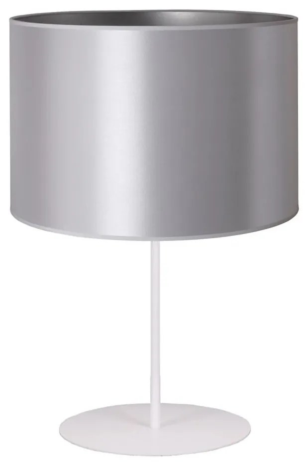 Duolla - Lampada da tavolo CANNES 1xE14/15W/230V diametro 20 cm argento/bianco
