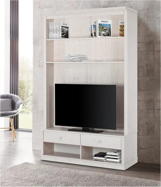 Set TV in legno di pino bianco 140x223 cm Anita - Støraa