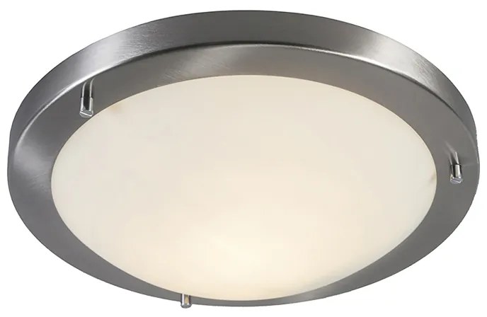Plafoniera intelligente in acciaio 31 cm incl. WiFi A60 IP44 - Yuma