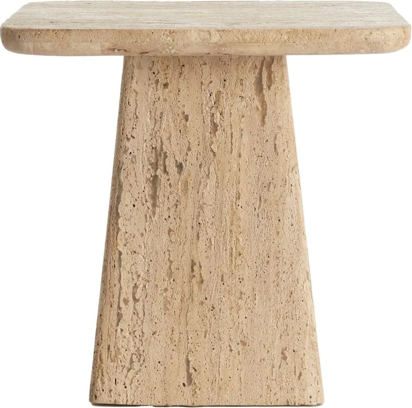 Tavolino con piano in pietra 45x45 cm Kepami - Light &amp; Living