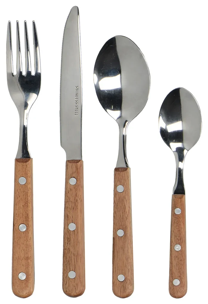 Set 16 posate manico in legno Mikasa