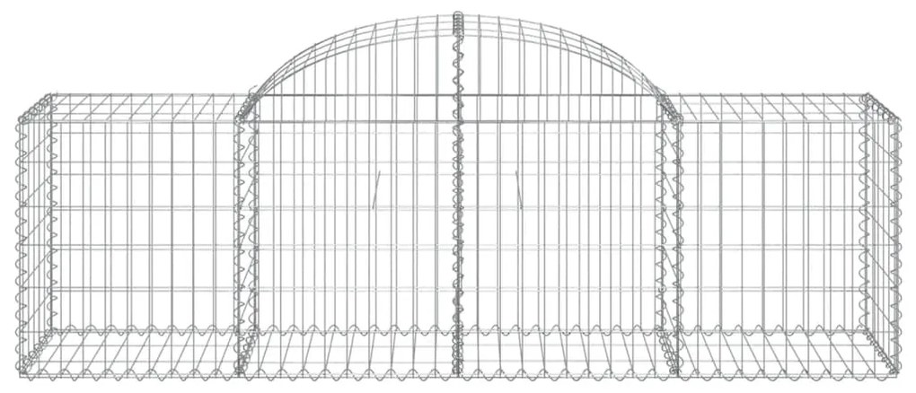 Cesti Gabbioni ad Arco 13 pz 200x50x60/80 cm Ferro Zincato