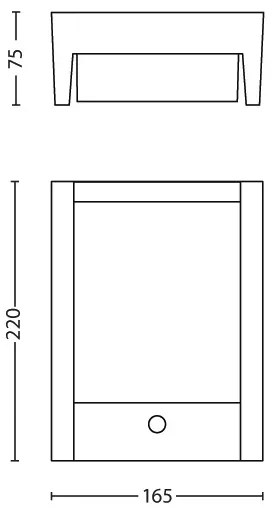 Philips 16461/93/16 - Lampada LED da esterno con sensore ARBOUR LED/6W IP44