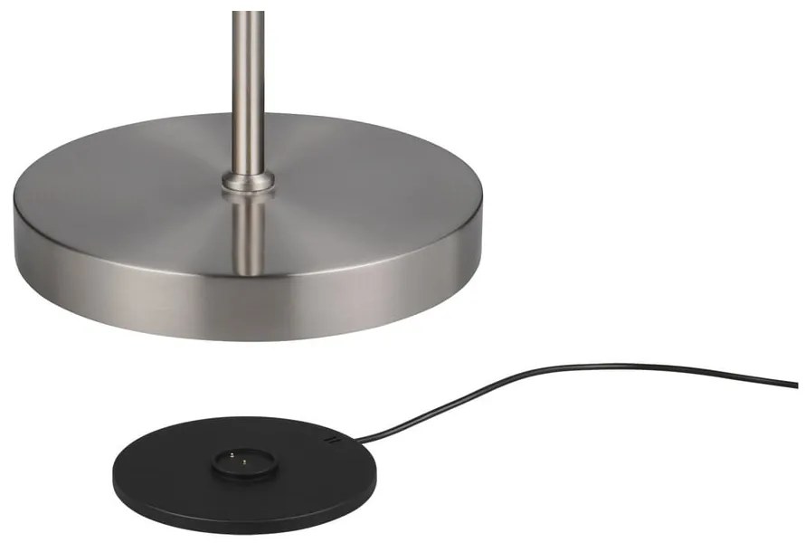 Lampada da terra argentata (altezza totale 160 cm) Moreno – Reality