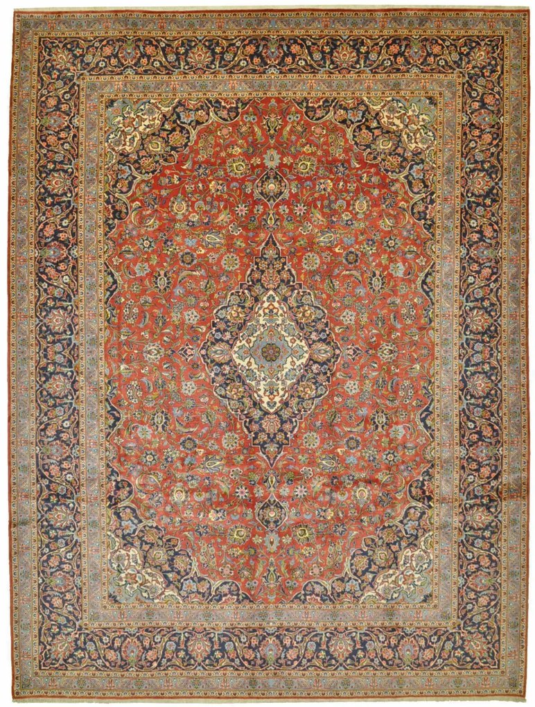 Kashan Tappeto persiano 400x300 Rosso (Iran) Annodato A Mano