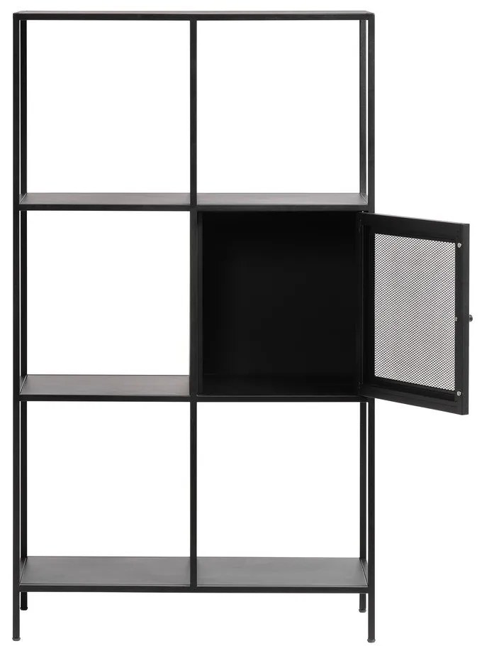 Libreria in metallo nero 80x138 cm Malibu - Unique Furniture