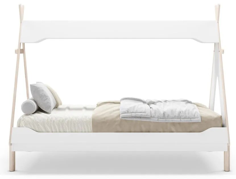 Letto per bambini in legno di pino bianco 90x190 cm Nora - Marckeric