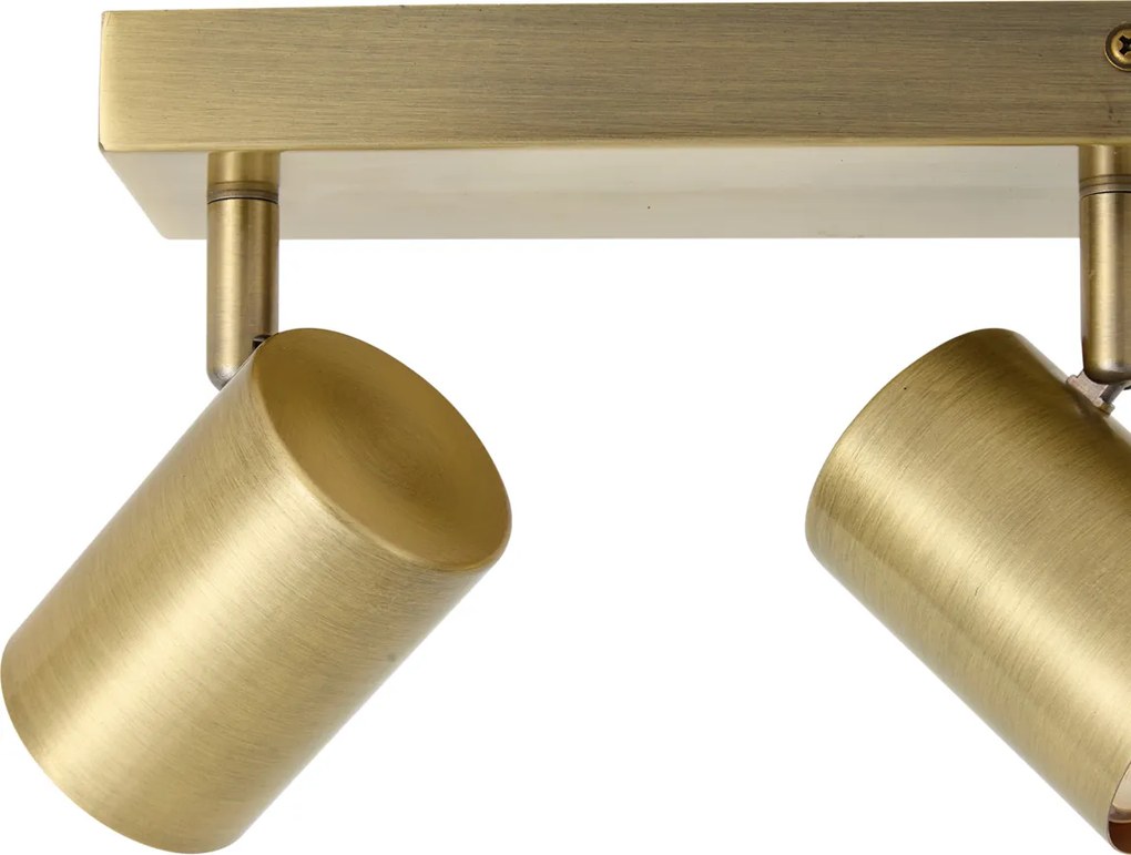 Plafoniera moderna bronzo 3 luci regolabile rettangolare - Jeana