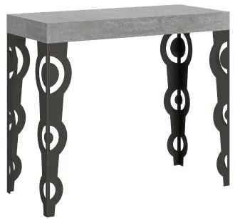 Consolle allungabile 90x40/196 cm KARAMAY SMALL Cemento