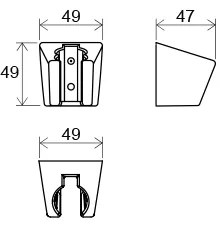 Ravak X07P345 - Supporto per doccetta in plastica 4,9x4,7 cm cromo lucido