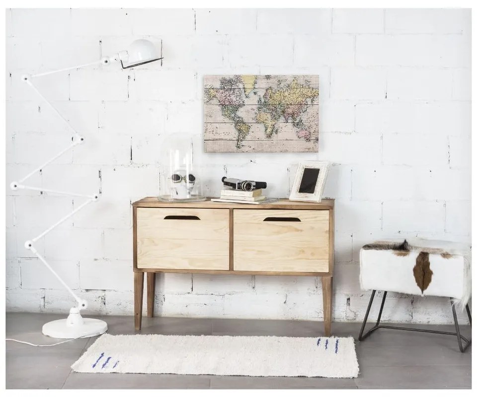 Cartello da parete in legno di pino, 40 x 60 cm Mapamundi - Really Nice Things