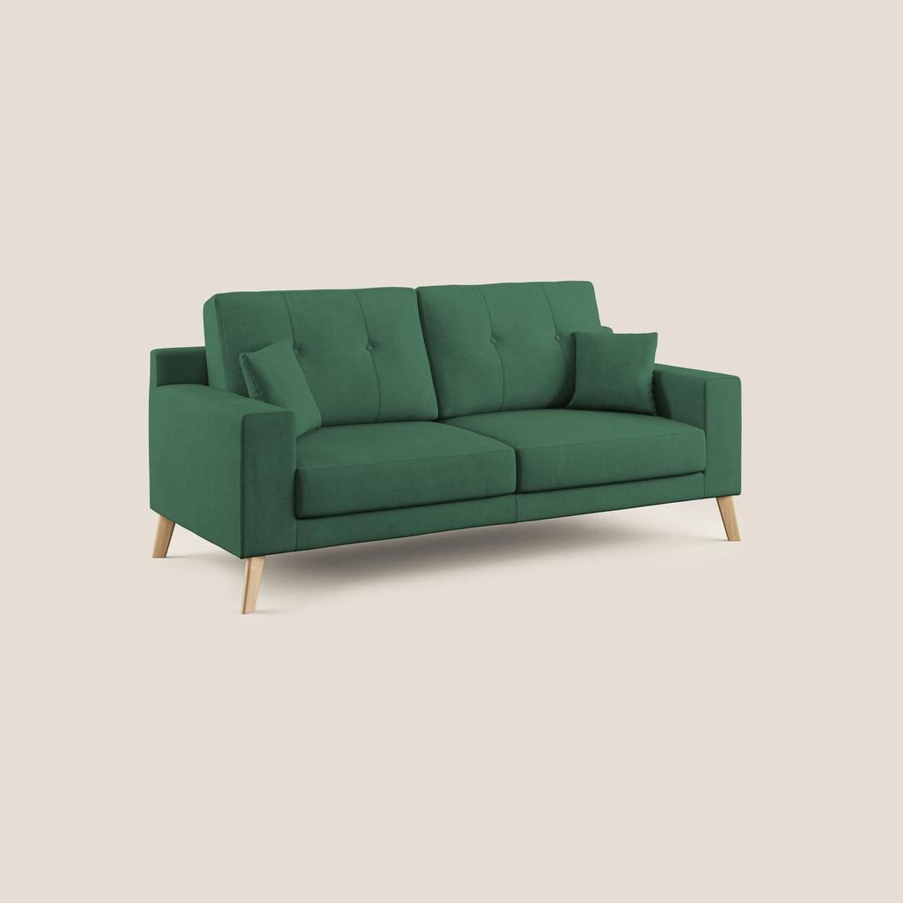 Danish divano moderno in tessuto morbido impermeabile T02 verde 146 cm
