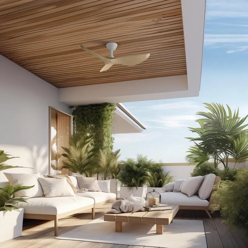 Ventilatore da soffitto Python effetto rovere, D. 97 cm SULION