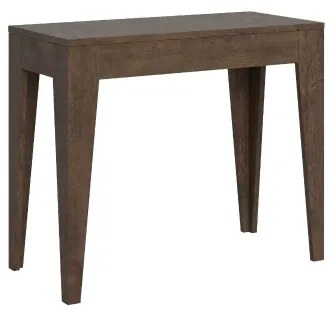 Consolle Allungabile 90x42 cm Isotta Noce da 14 posti lunghezza Fino a 3,02 metri