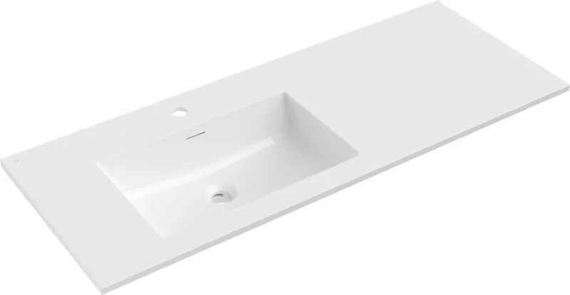 Mexen Otis lavabo incassato a sinistra 121 x 46,5 cm, bianco lucido - 25181200L