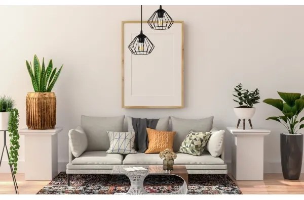 Lampadario su fune CEED 2xE27/60W/230V