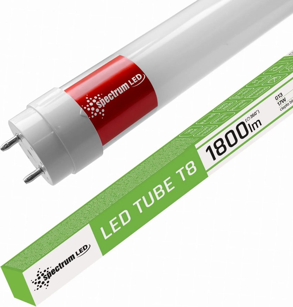 Tubo / Lampada fluorescente a LED Warm White 120CM T8 230V 17W WOJ+22303