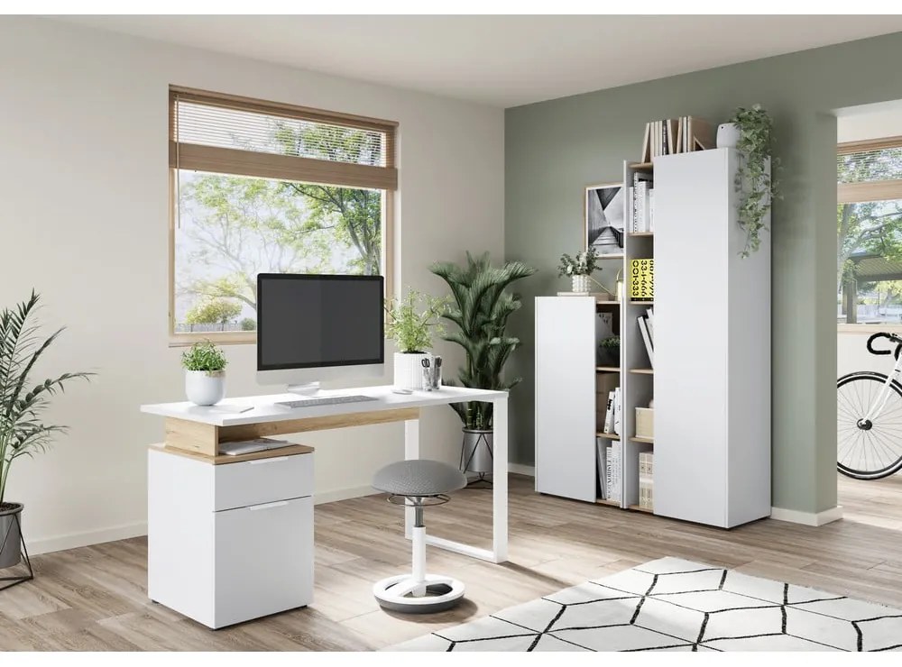 Tavolo da lavoro con piano bianco 61x140 cm Hasselt - Germania