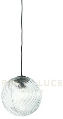 Sospensione vetro bella 2 trasparente d.24cm h.26cm 1 luce attacco e27