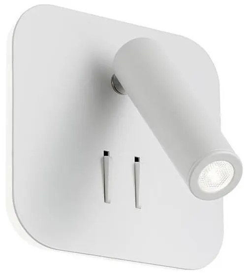 Redo 01-1491 - Lampada da parete LED QUDA LED/6W/230V + LED/3W CRI 90 USB bianco